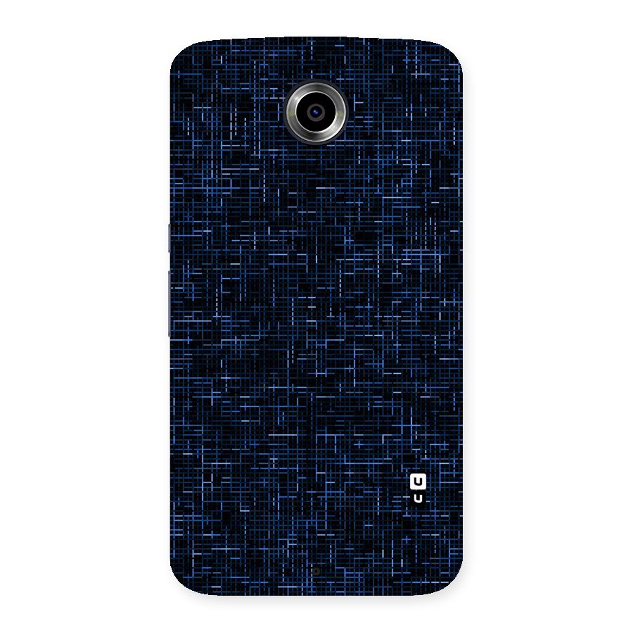 Criss Cross Blue Pattern Back Case for Nexsus 6