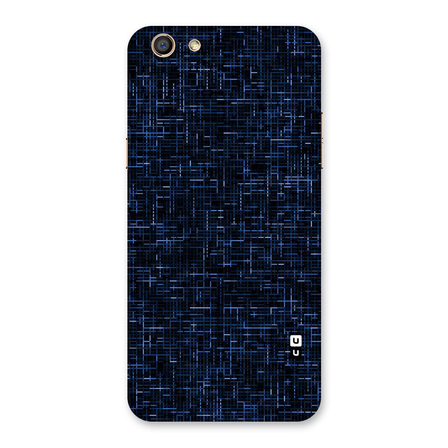 Criss Cross Blue Pattern Back Case for Oppo F3
