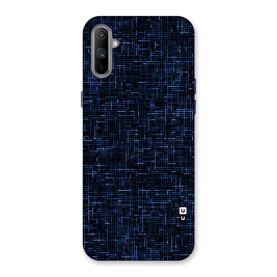 Criss Cross Blue Pattern Back Case for Realme C3