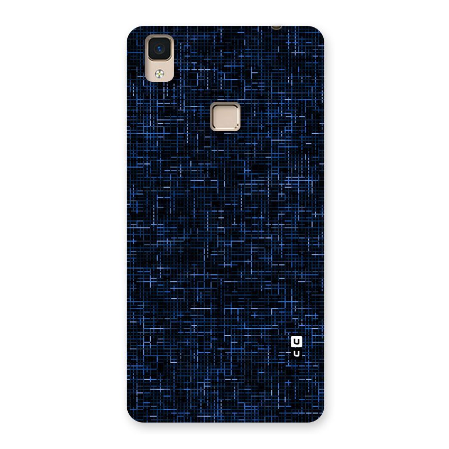 Criss Cross Blue Pattern Back Case for V3 Max