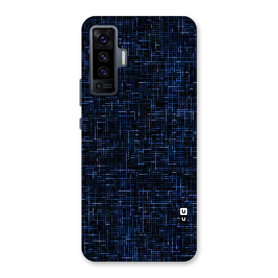 Criss Cross Blue Pattern Back Case for Vivo X50