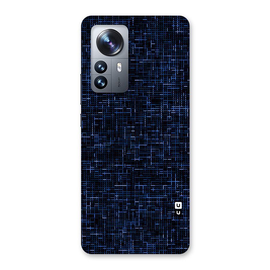 Criss Cross Blue Pattern Back Case for Xiaomi 12 Pro