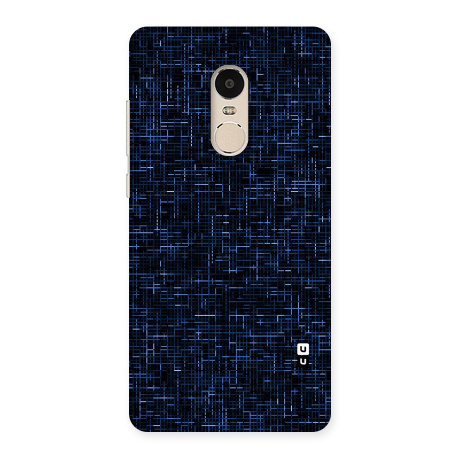 Criss Cross Blue Pattern Back Case for Xiaomi Redmi Note 4