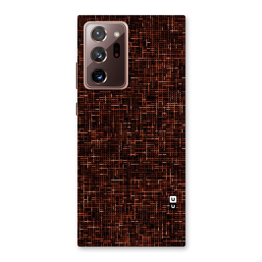 Criss Cross Brownred Pattern Back Case for Galaxy Note 20 Ultra