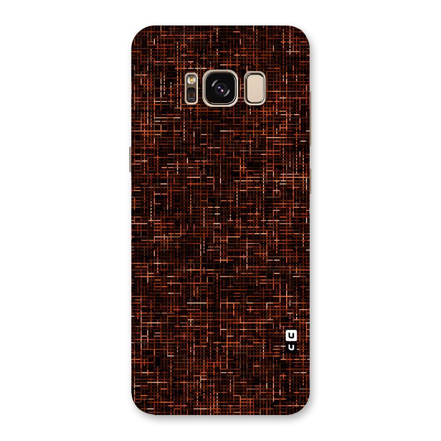 Criss Cross Brownred Pattern Back Case for Galaxy S8