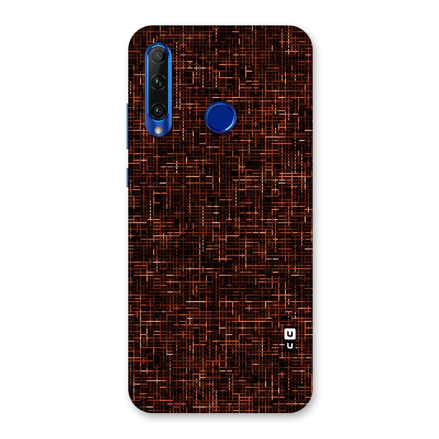 Criss Cross Brownred Pattern Back Case for Honor 20i