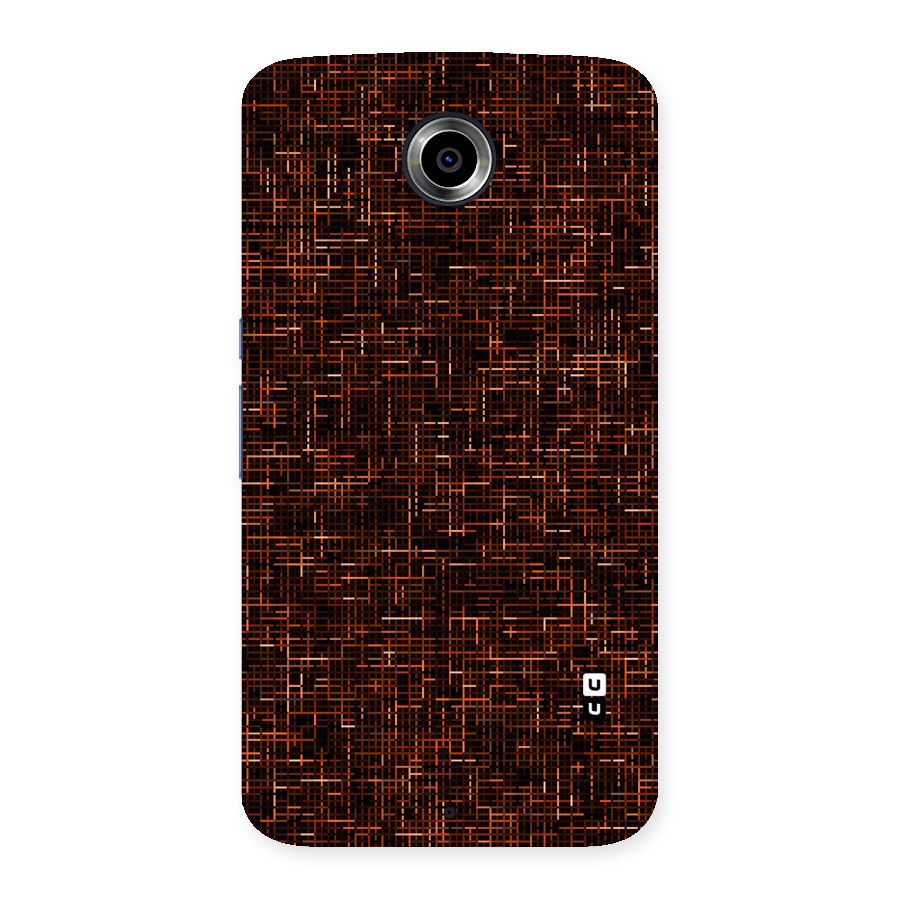 Criss Cross Brownred Pattern Back Case for Nexsus 6