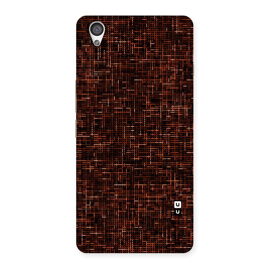 Criss Cross Brownred Pattern Back Case for OnePlus X
