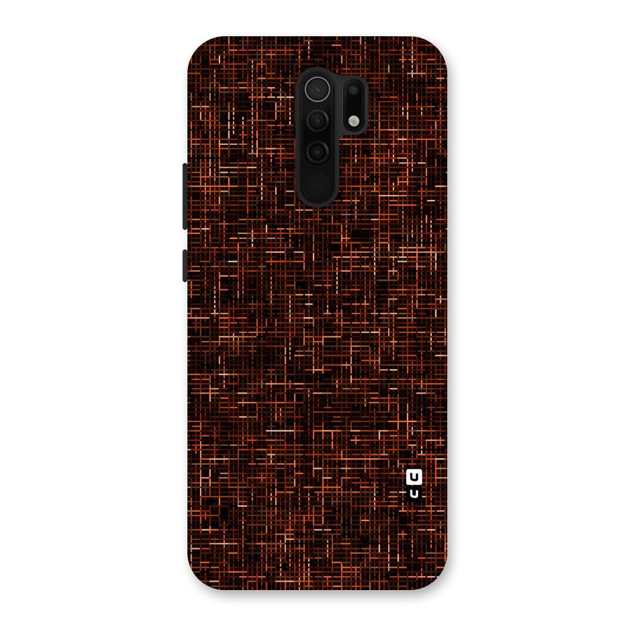 Criss Cross Brownred Pattern Back Case for Poco M2