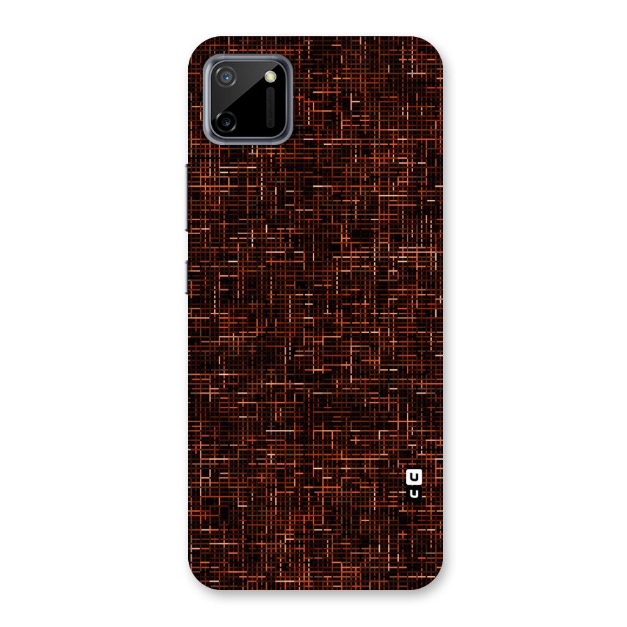 Criss Cross Brownred Pattern Back Case for Realme C11