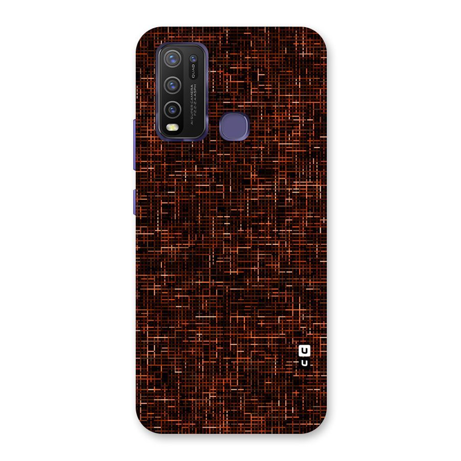 Criss Cross Brownred Pattern Back Case for Vivo Y50
