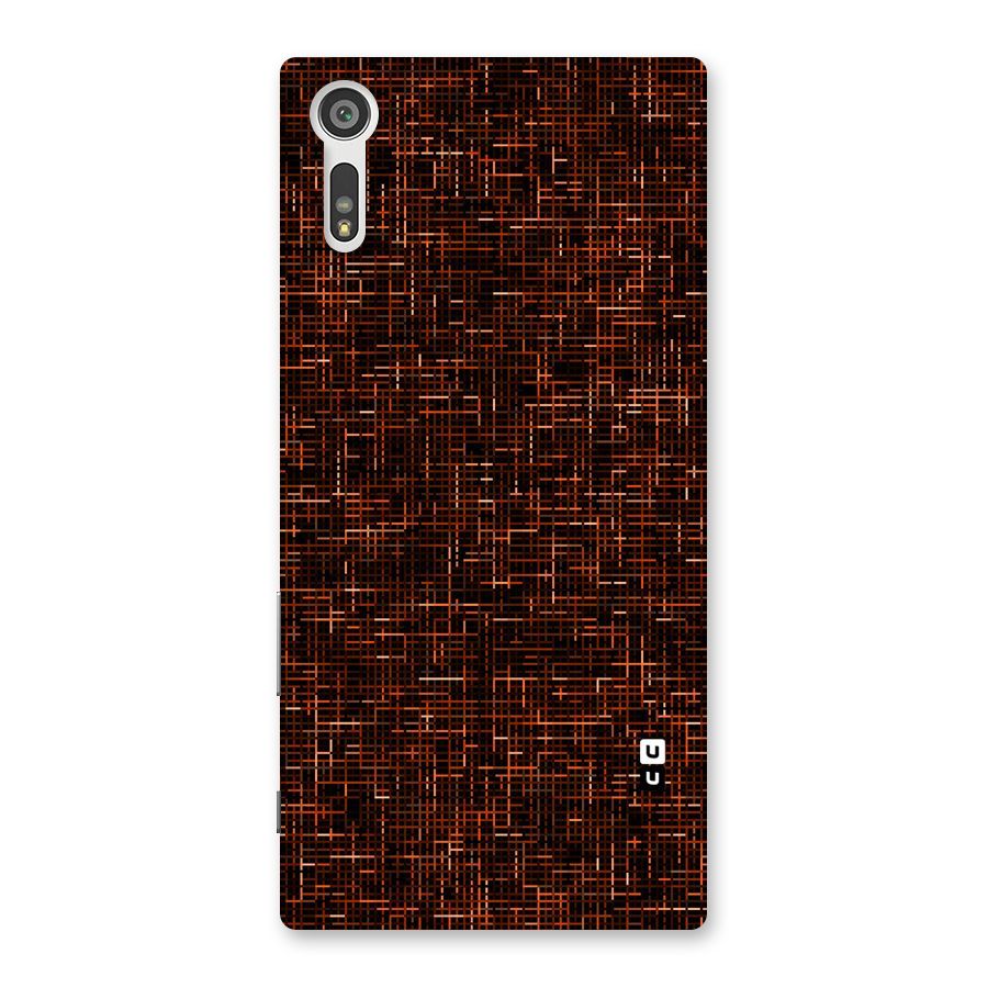 Criss Cross Brownred Pattern Back Case for Xperia XZ