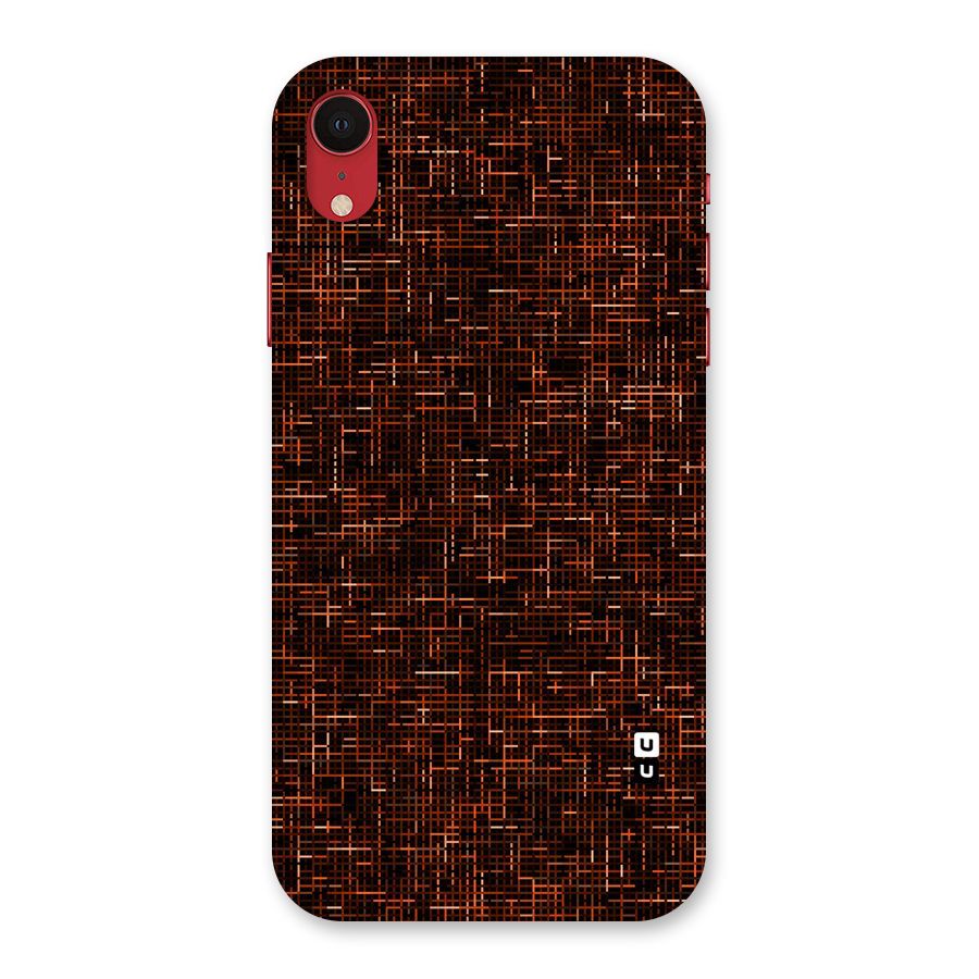 Criss Cross Brownred Pattern Back Case for iPhone XR