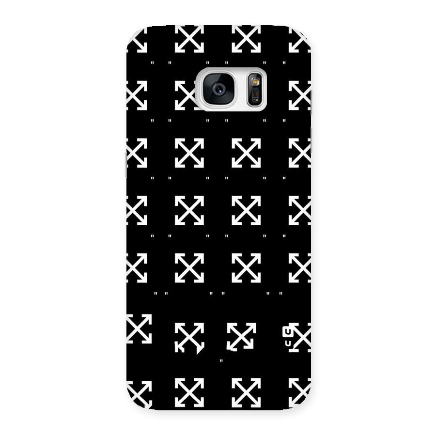 Cross Arrow Black Back Case for Galaxy S7 Edge