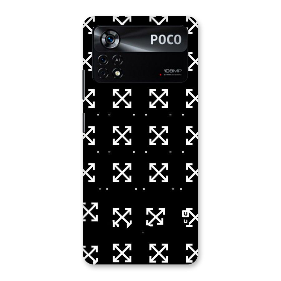 Cross Arrow Black Back Case for Poco X4 Pro 5G