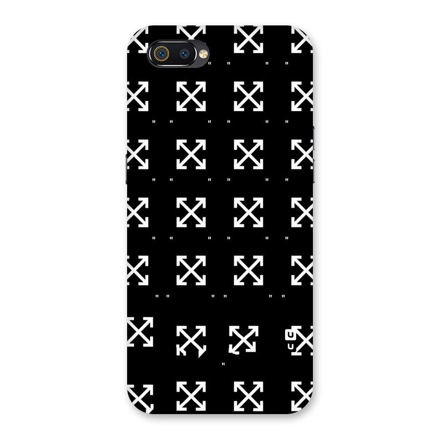 Cross Arrow Black Back Case for Realme C2