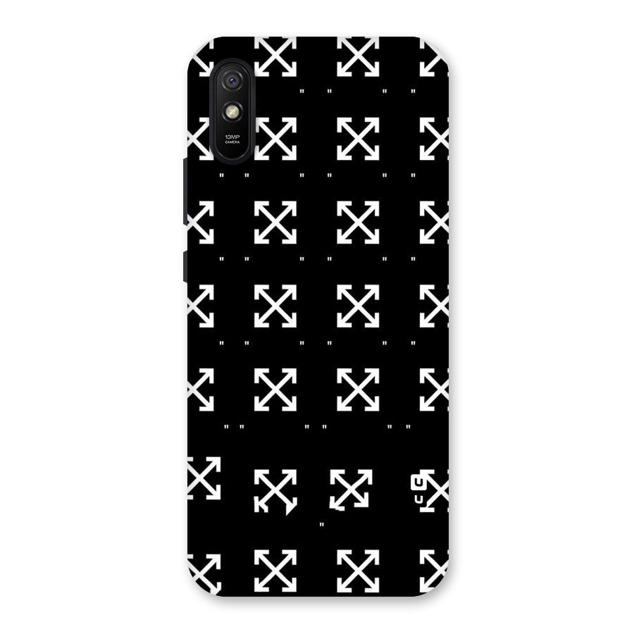 Cross Arrow Black Back Case for Redmi 9A