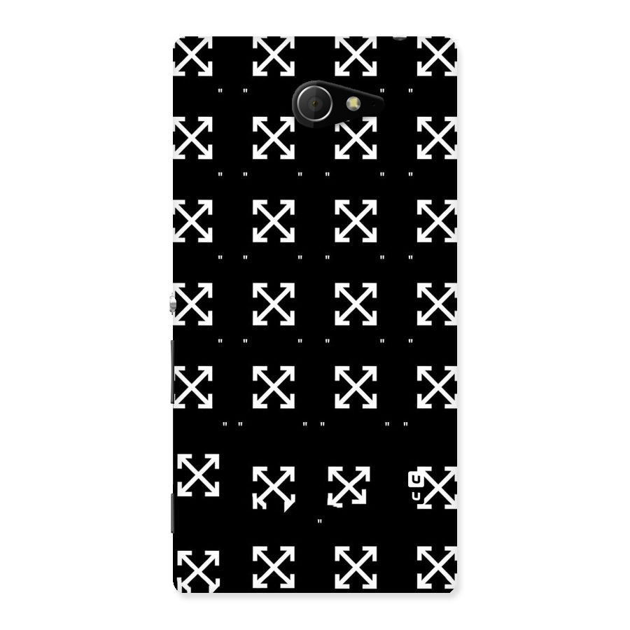 Cross Arrow Black Back Case for Sony Xperia M2