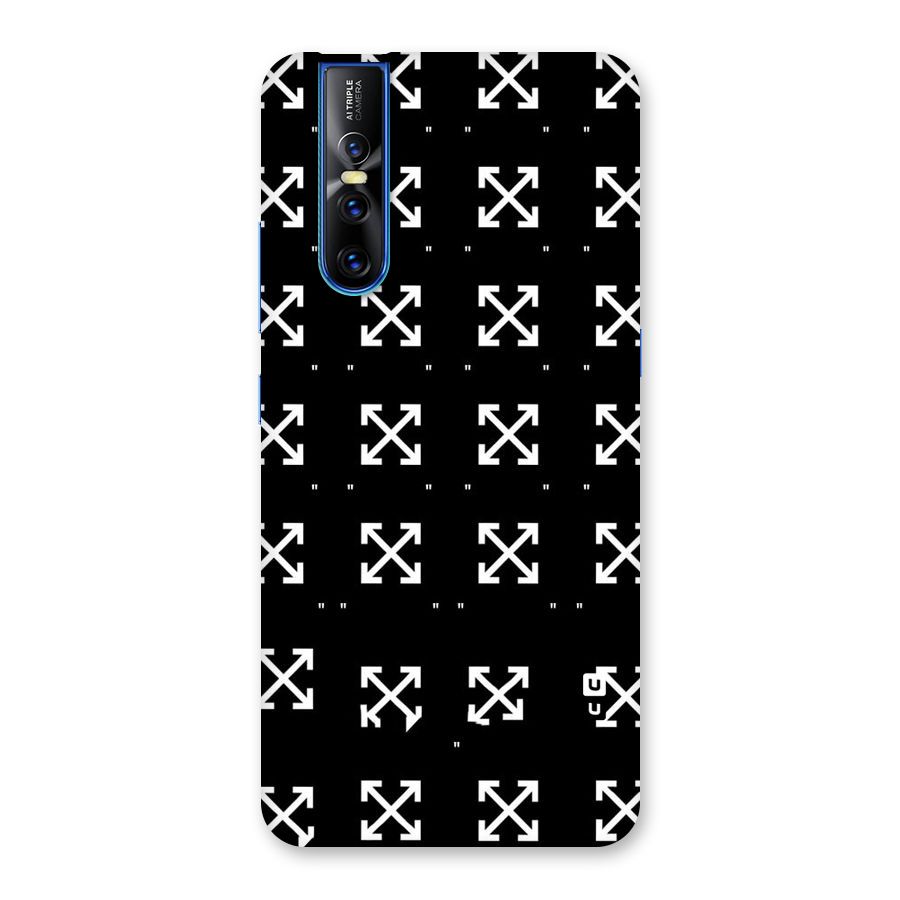 Cross Arrow Black Back Case for Vivo V15 Pro