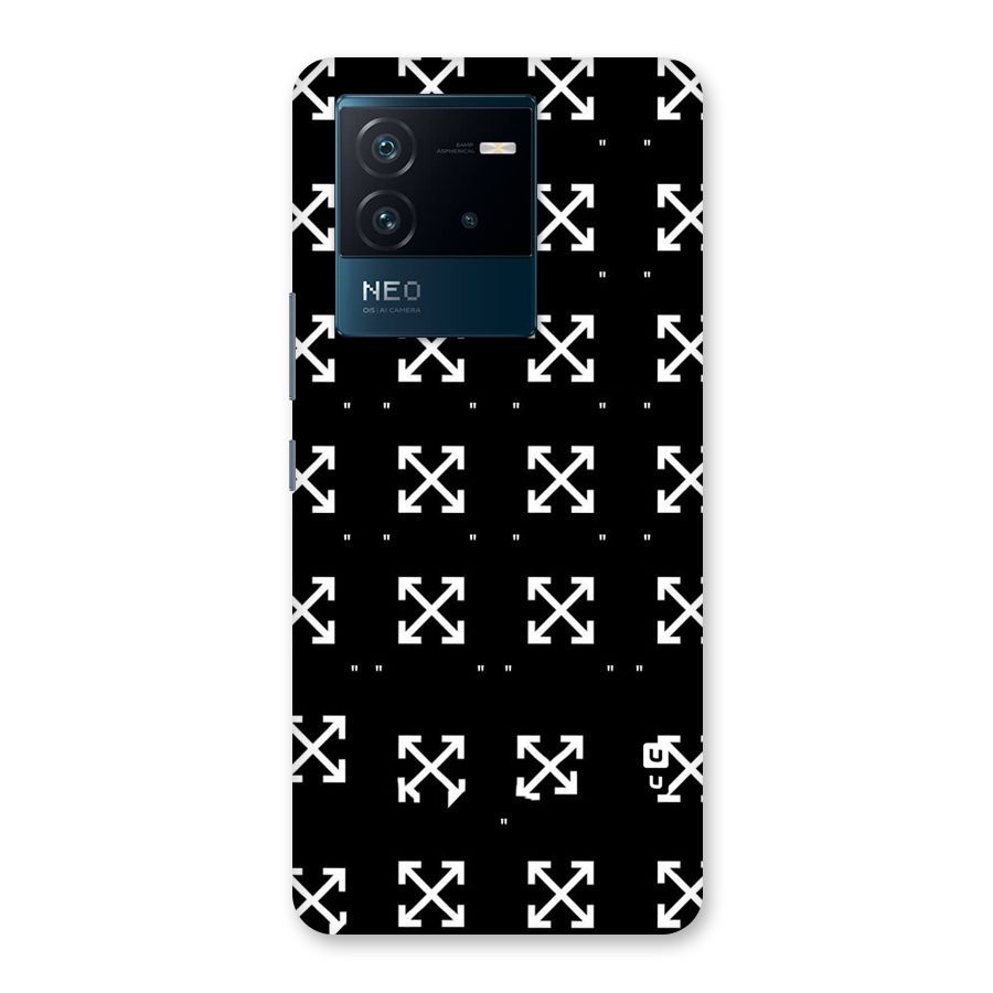 Cross Arrow Black Back Case for Vivo iQOO Neo 6 5G