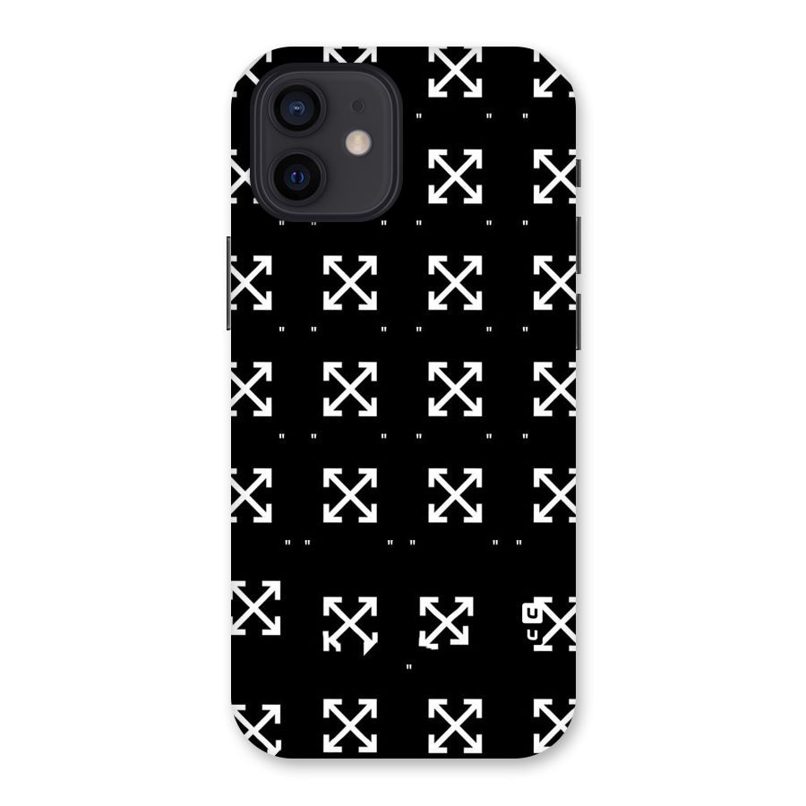 Cross Arrow Black Back Case for iPhone 12