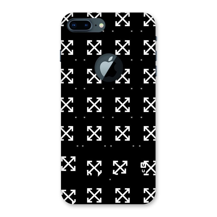Cross Arrow Black Back Case for iPhone 7 Plus Logo Cut