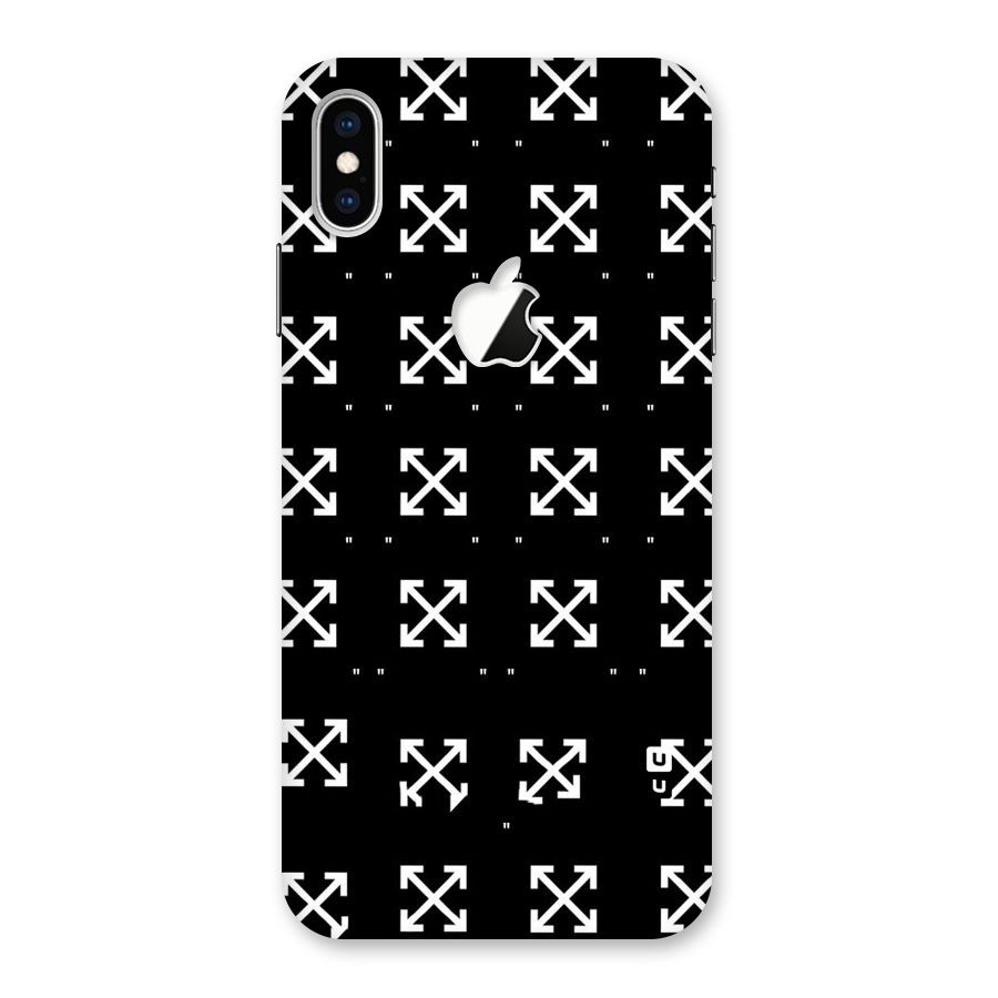 Cross Arrow Black Back Case for iPhone XS Max Apple Cut