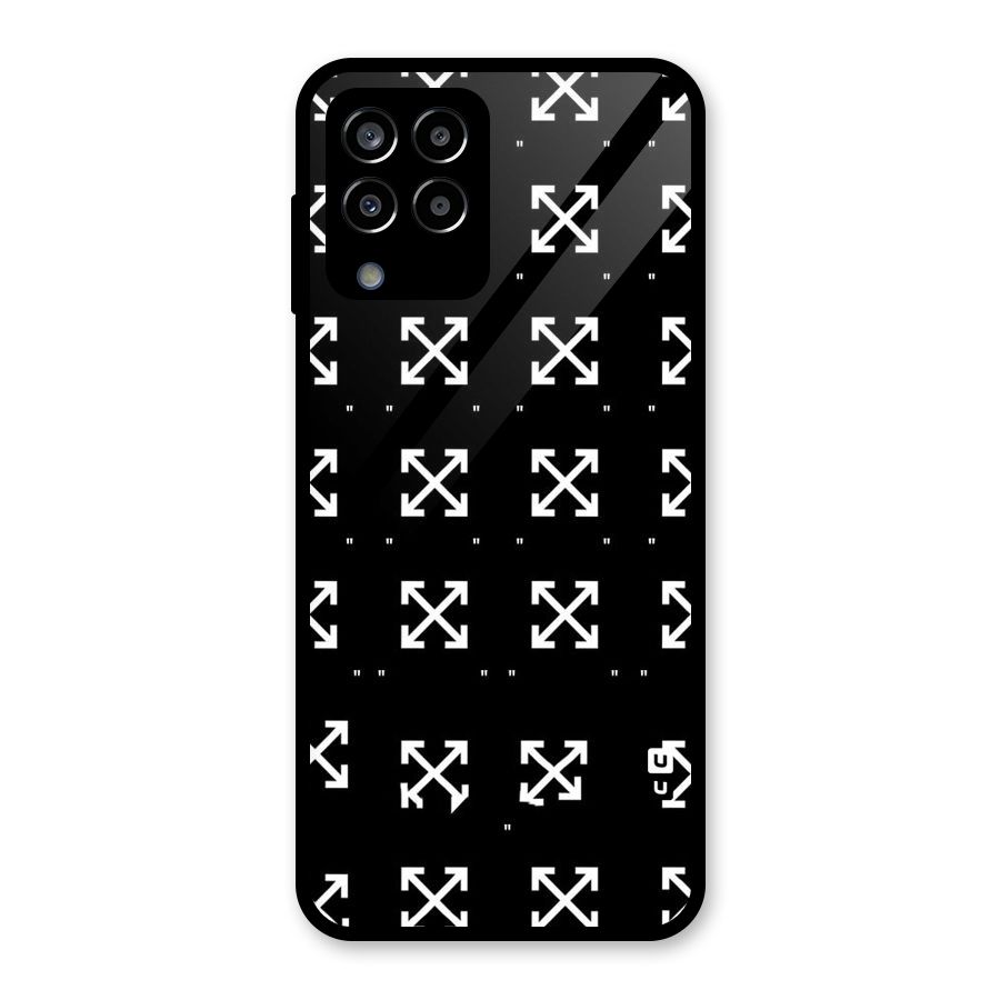 Cross Arrow Black Glass Back Case for Galaxy M33
