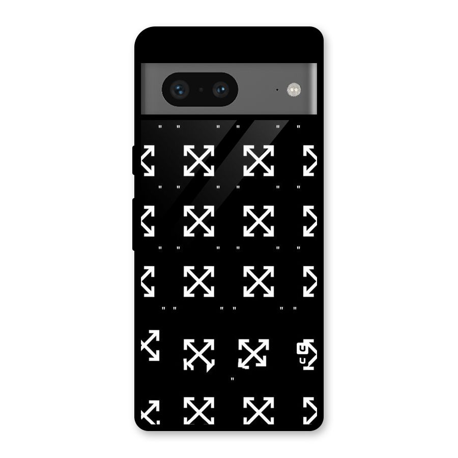 Cross Arrow Black Glass Back Case for Google Pixel 7