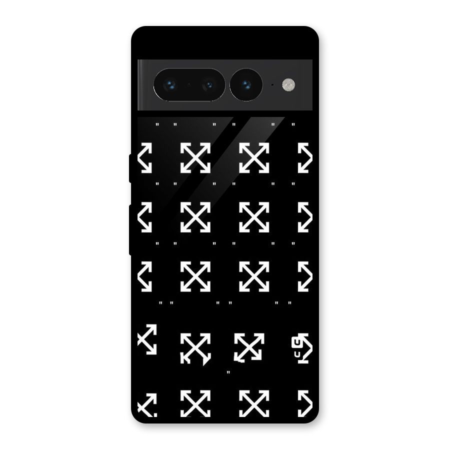 Cross Arrow Black Glass Back Case for Google Pixel 7 Pro