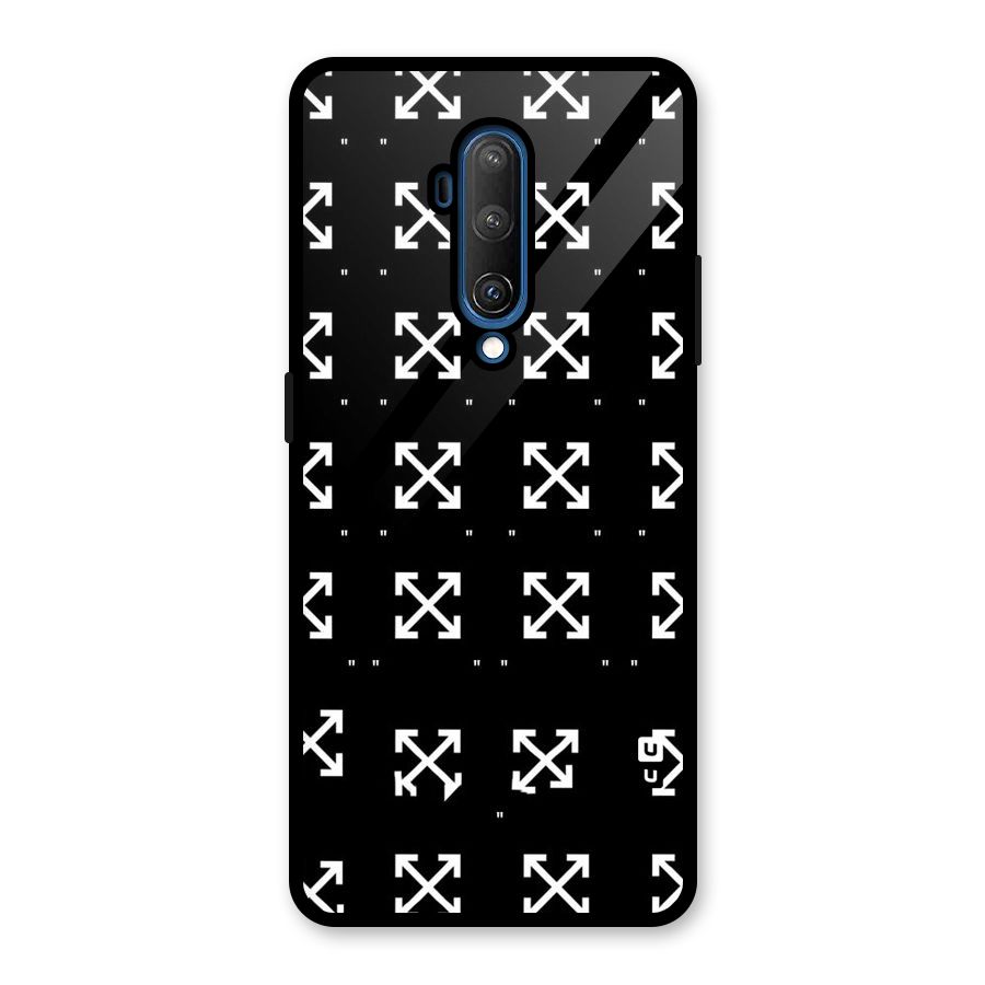 Cross Arrow Black Glass Back Case for OnePlus 7T Pro