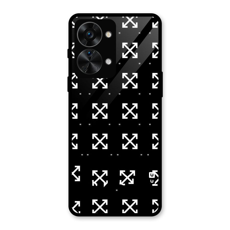 Cross Arrow Black Glass Back Case for OnePlus Nord 2T