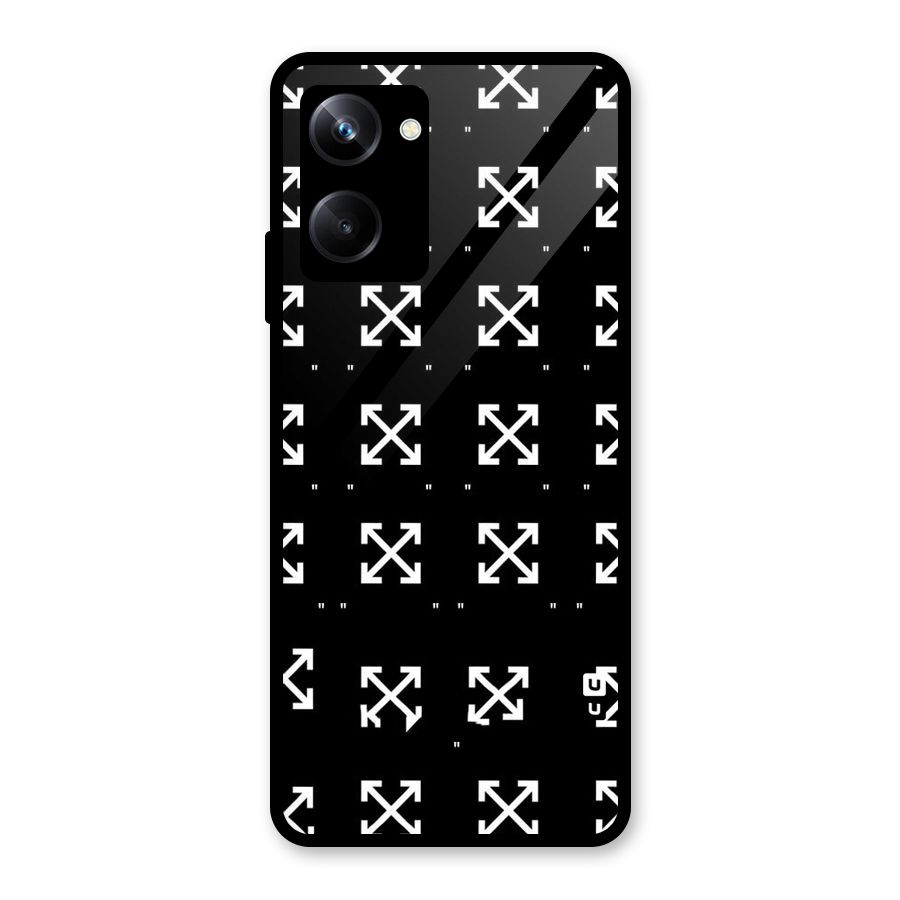 Cross Arrow Black Glass Back Case for Realme 10 Pro