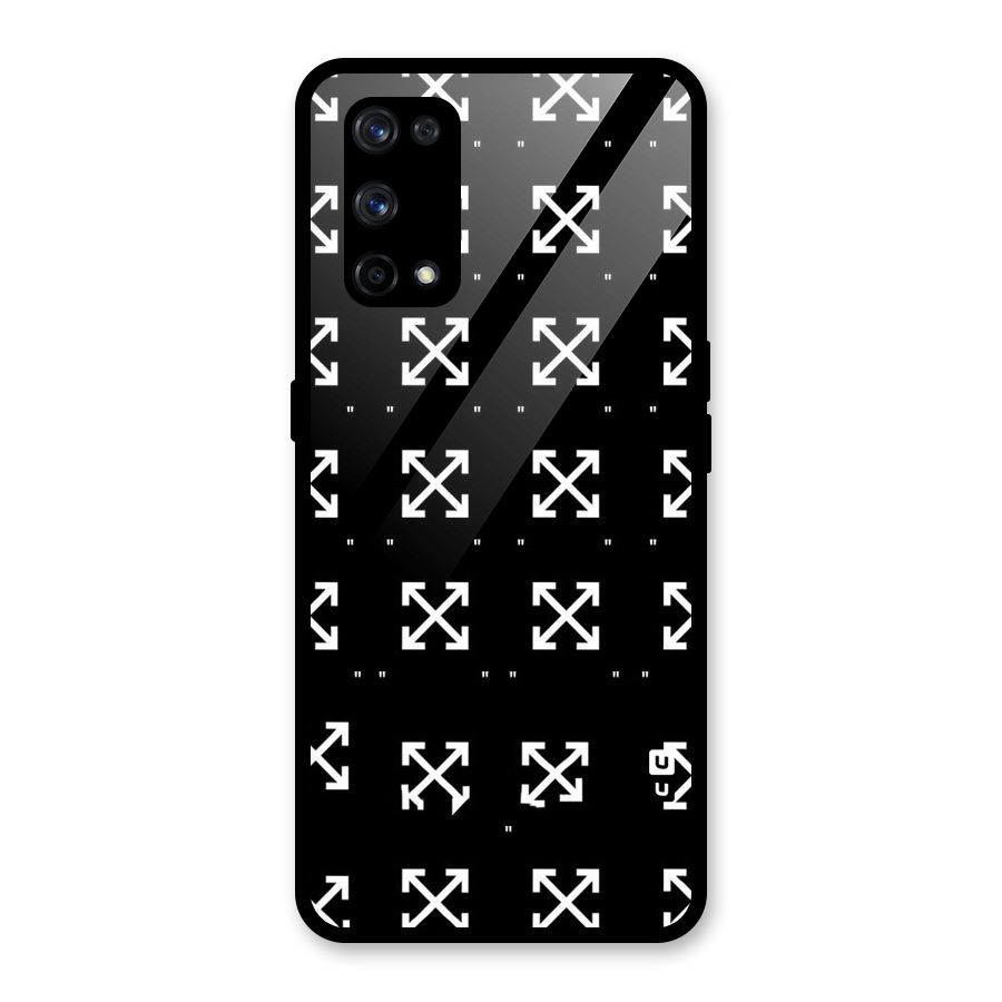Cross Arrow Black Glass Back Case for Realme X7 Pro