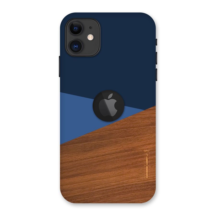 Crossed Lines Pattern Back Case for iPhone 11 Logo Cut