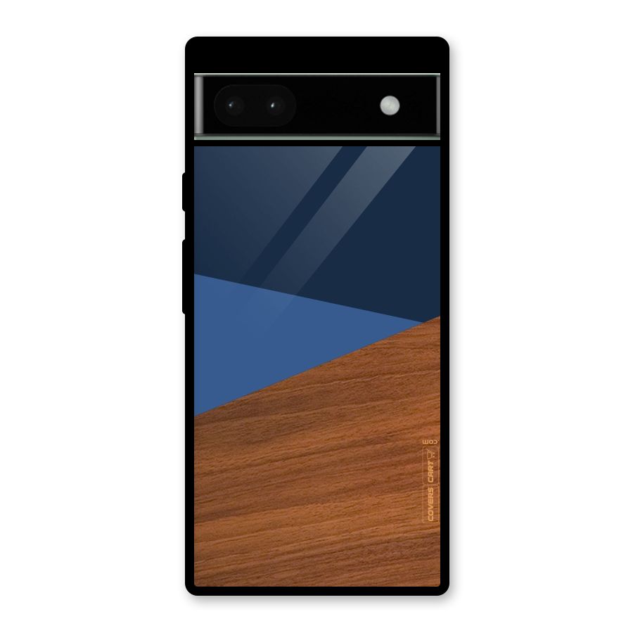 Crossed Lines Pattern Glass Back Case for Google Pixel 6a