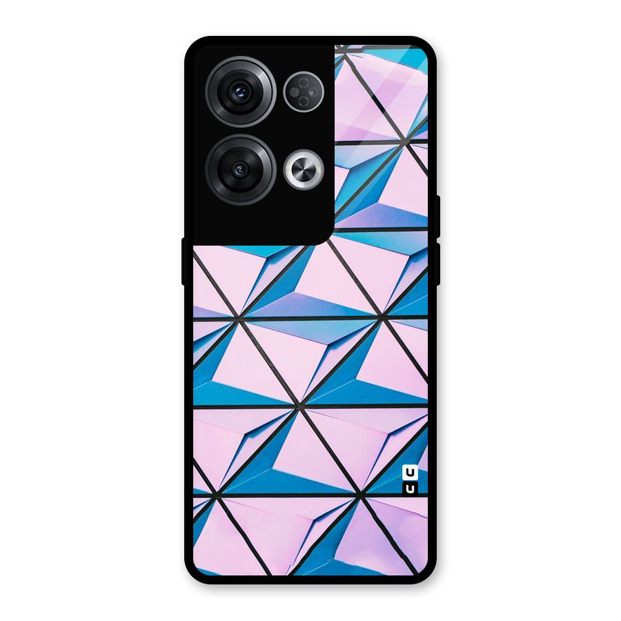 Crystal Abstract Glass Back Case for Oppo Reno8 Pro 5G
