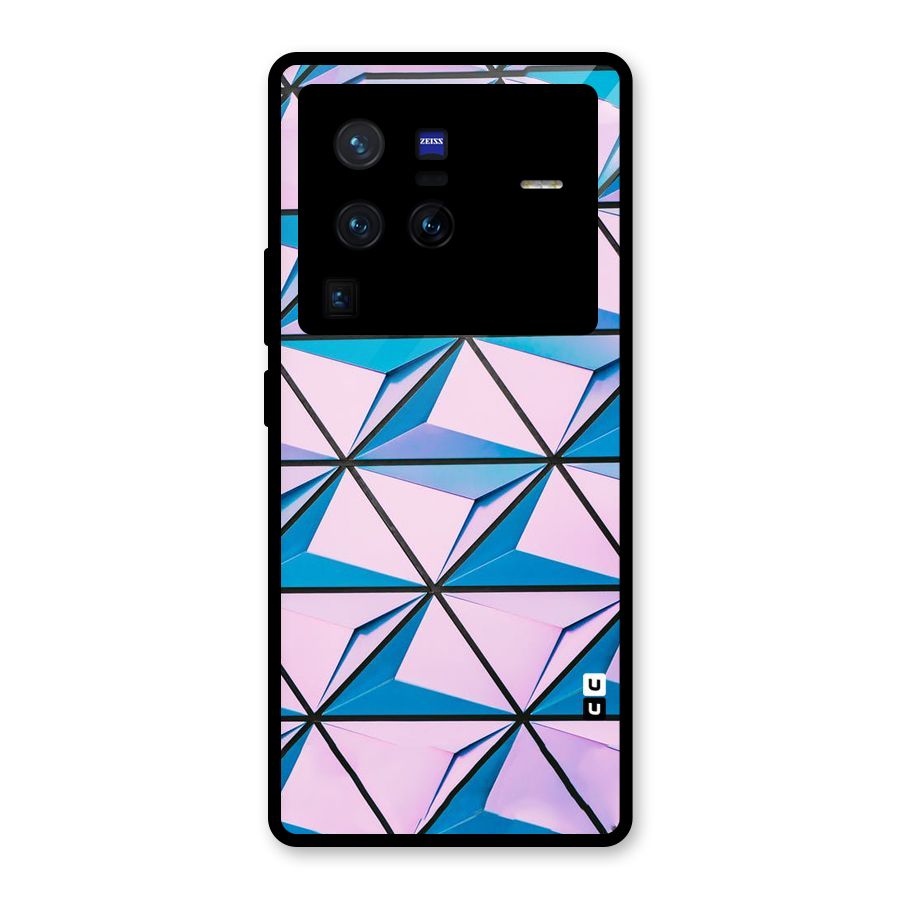 Crystal Abstract Glass Back Case for Vivo X80 Pro
