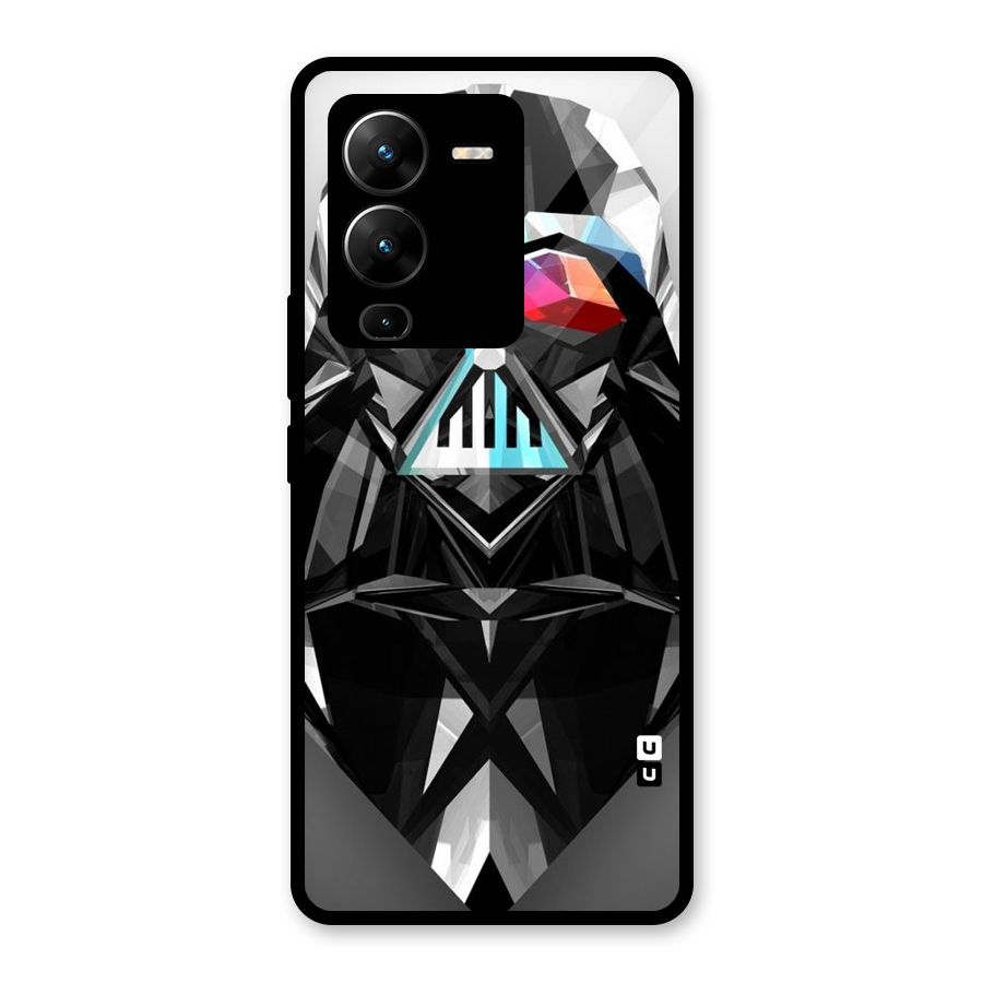 Crystal Robot Glass Back Case for Vivo V25 Pro