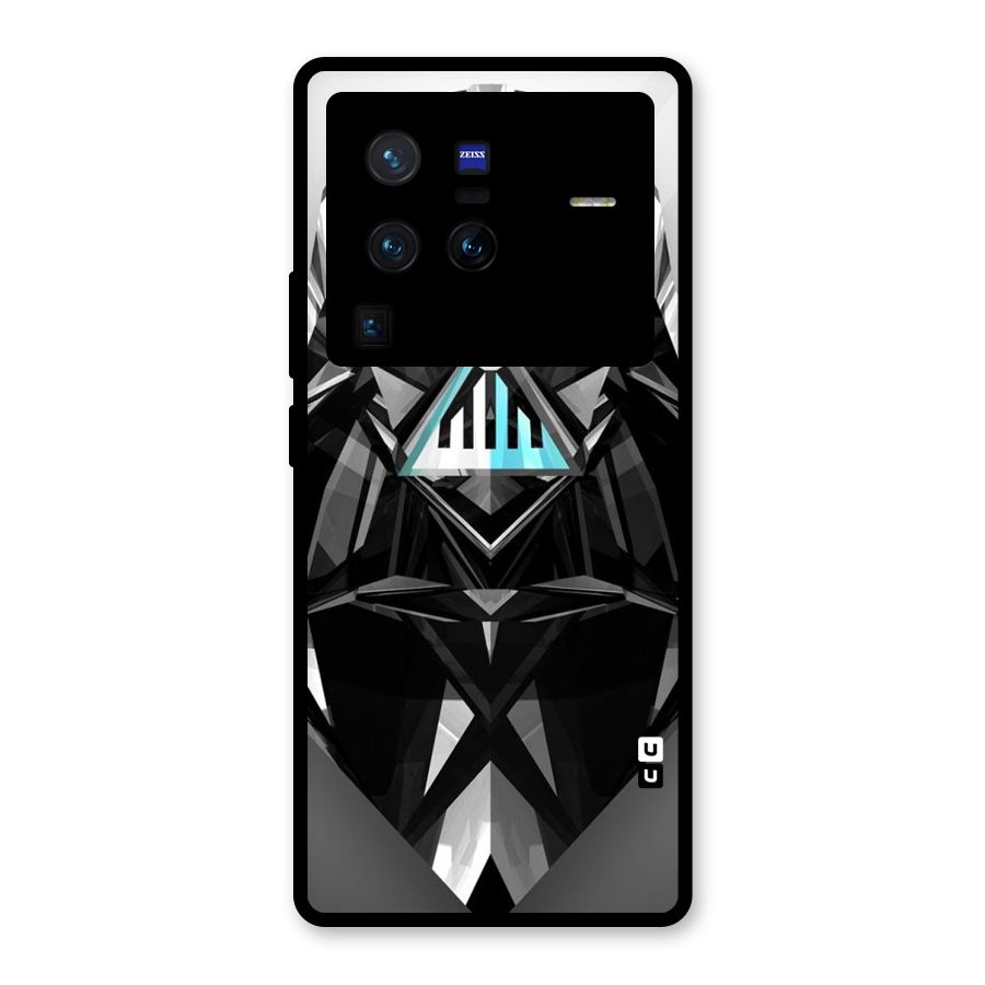 Crystal Robot Glass Back Case for Vivo X80 Pro
