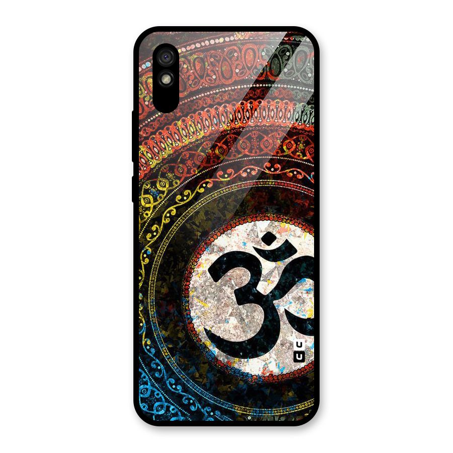 Culture Om Design Glass Back Case for Redmi 9i