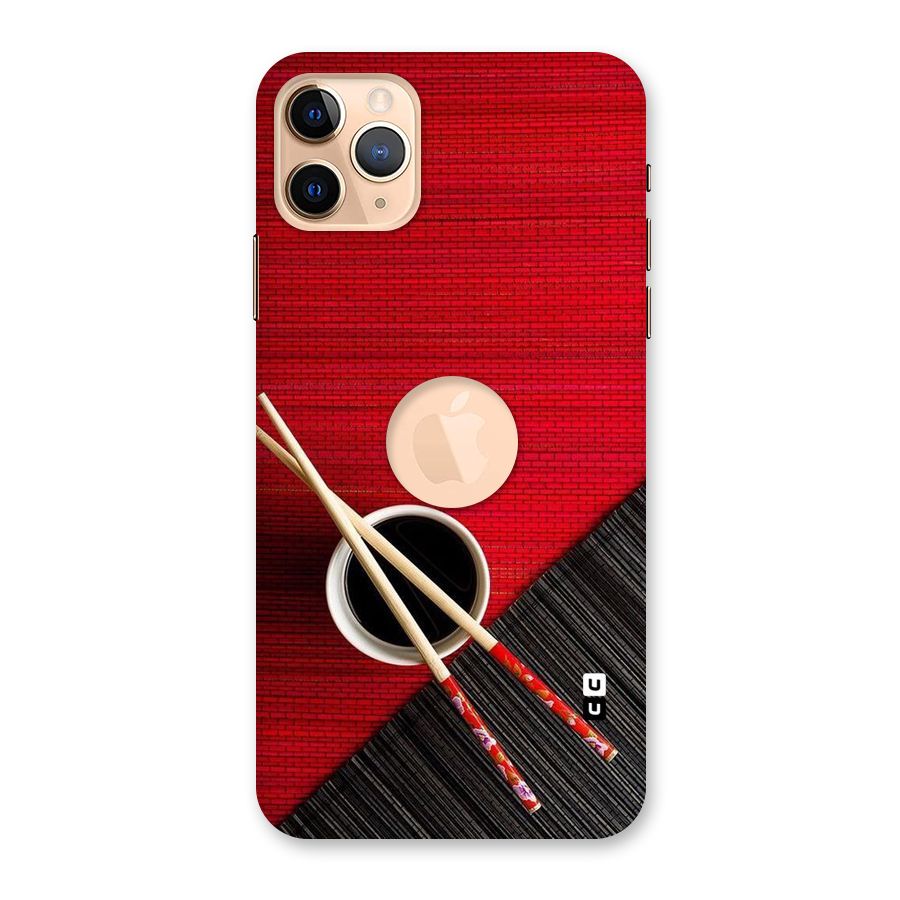 Cup Chopsticks Back Case for iPhone 11 Pro Max Logo Cut