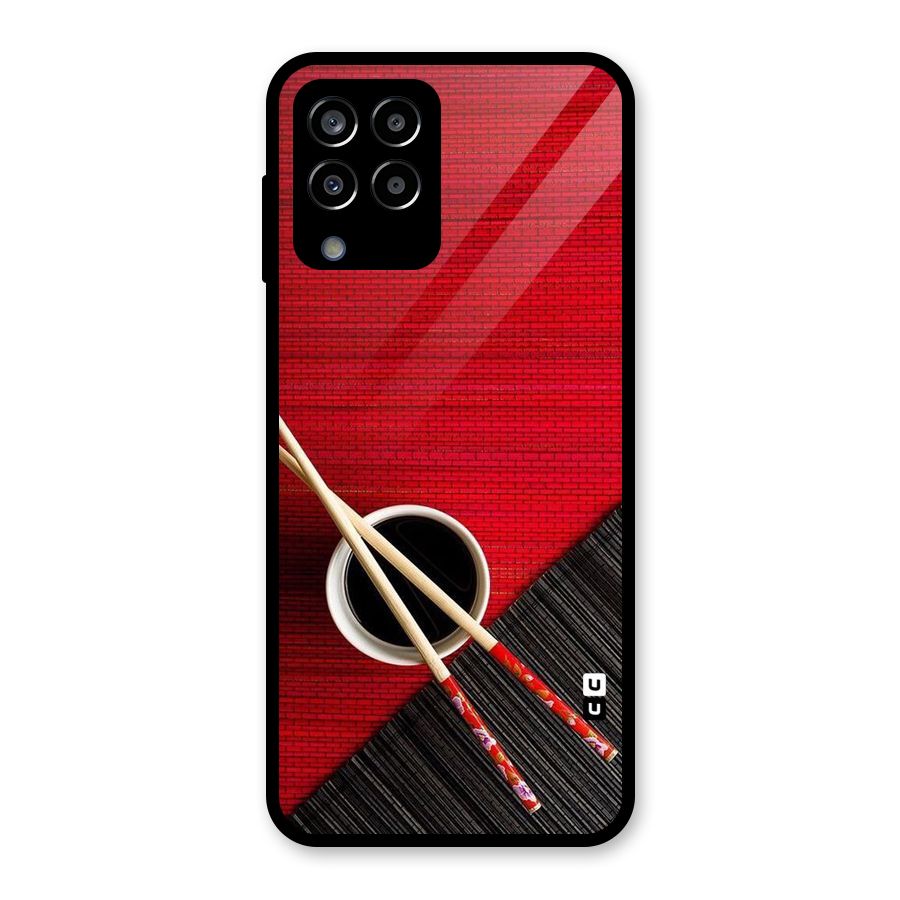 Cup Chopsticks Glass Back Case for Galaxy M33
