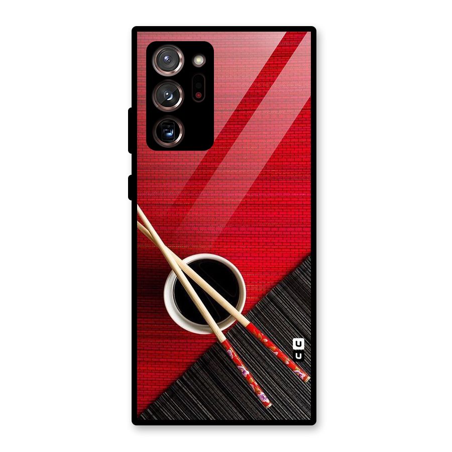 Cup Chopsticks Glass Back Case for Galaxy Note 20 Ultra 5G