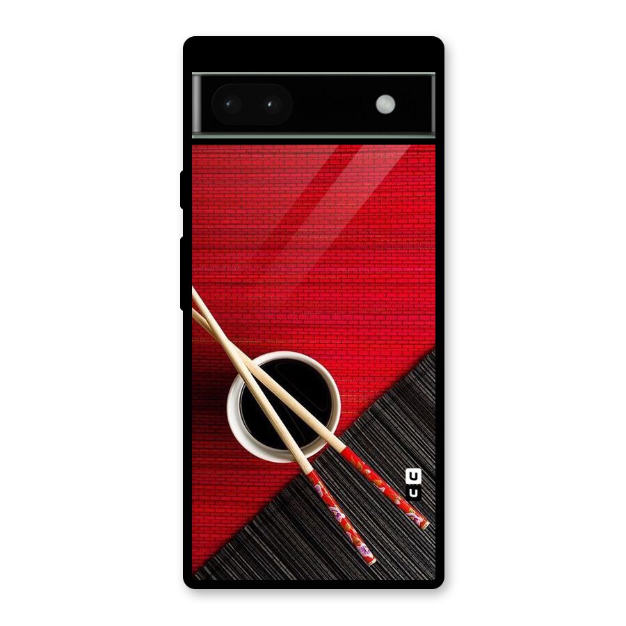 Cup Chopsticks Glass Back Case for Google Pixel 6a