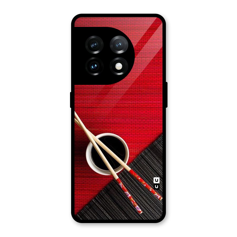 Cup Chopsticks Glass Back Case for OnePlus 11