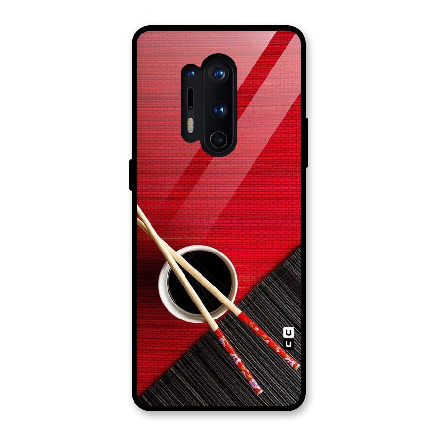 Cup Chopsticks Glass Back Case for OnePlus 8 Pro