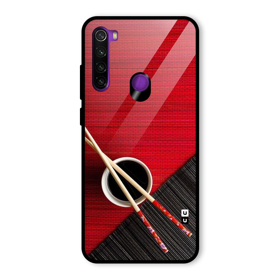 Cup Chopsticks Glass Back Case for Redmi Note 8