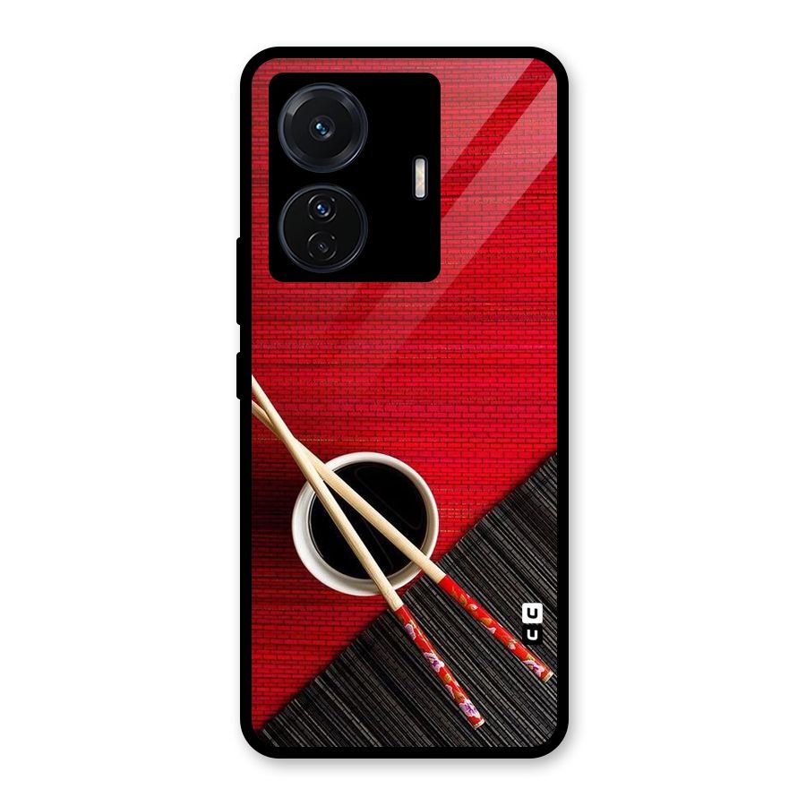 Cup Chopsticks Glass Back Case for Vivo T1 Pro