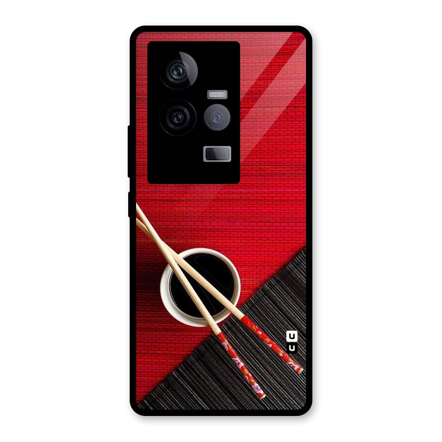 Cup Chopsticks Glass Back Case for Vivo iQOO 11 5G